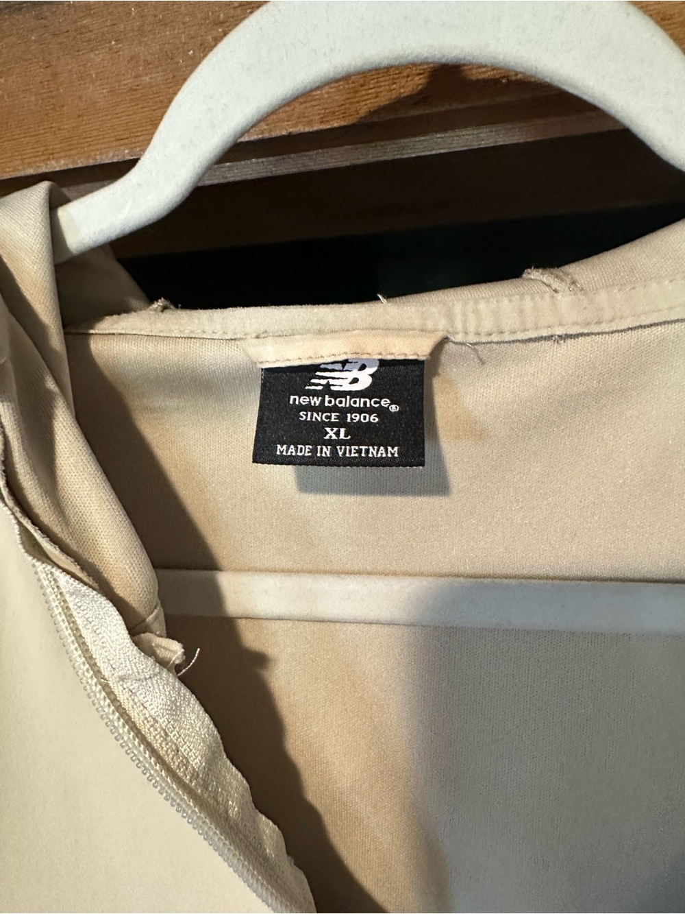 New Balance Tan Zip-Up Hoodie Pullover - Picture 2 of 2